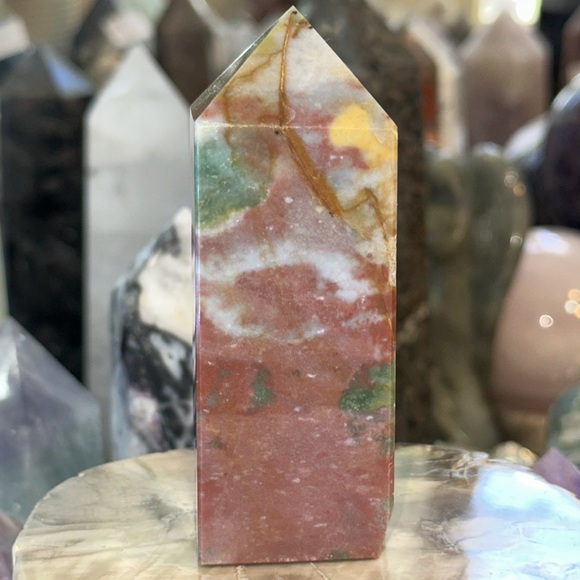 🎄SALE🎄 Ocean Jasper 4 Sided Crystal Point! - Picture 4 of 5